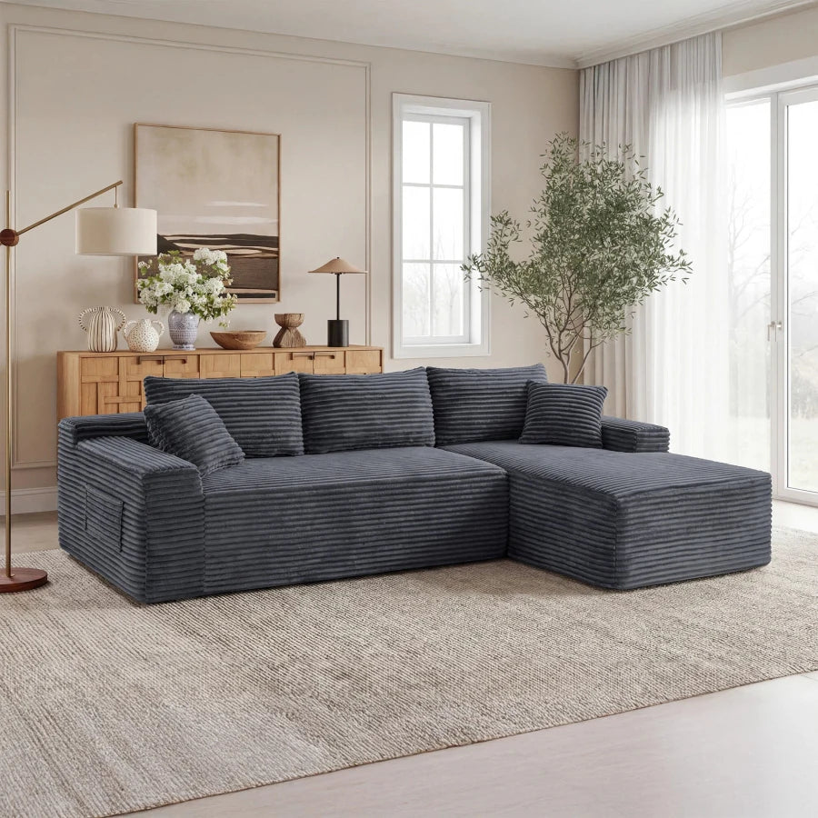 Cloud Modulær Hjørnesofa med Chaiselong – Moderne Minimalistisk Design