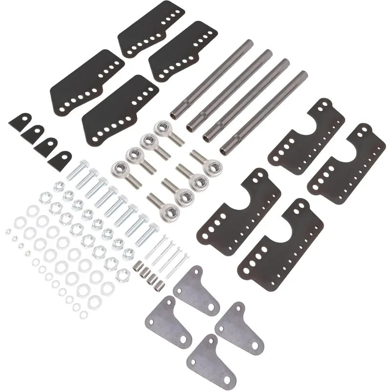 Adjustable Parallel 4-Link Rear Suspension Kit Universal Frame Mount High Horsepower Heavy Duty Steel