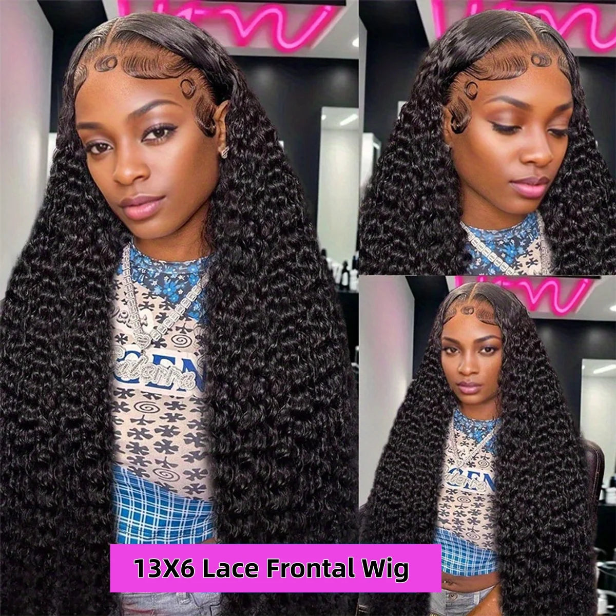 13x6 Glueless 250 Density Brazilian Deep Wave Curly HD Lace Frontal Human Hair Wig For Women Preplucked Best Hair Water Wig
