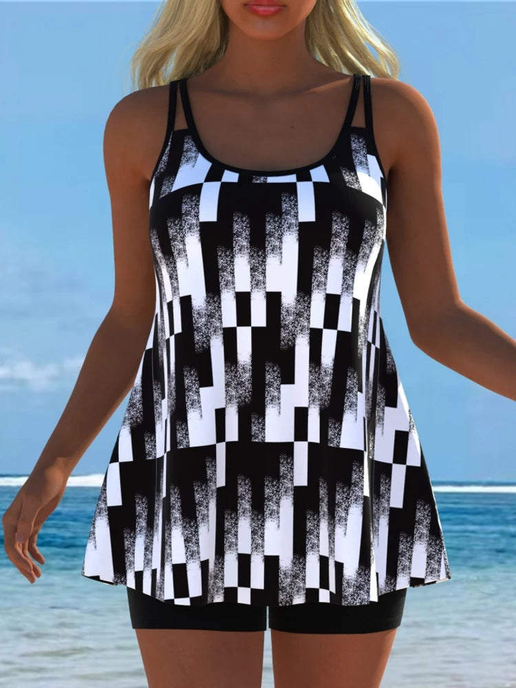 New Tankini Swimwears Tankini Set Sexy Swimsuit Women Summer Bathing Suit Bikini Set Sleeveless Beach Swimming Suit Female