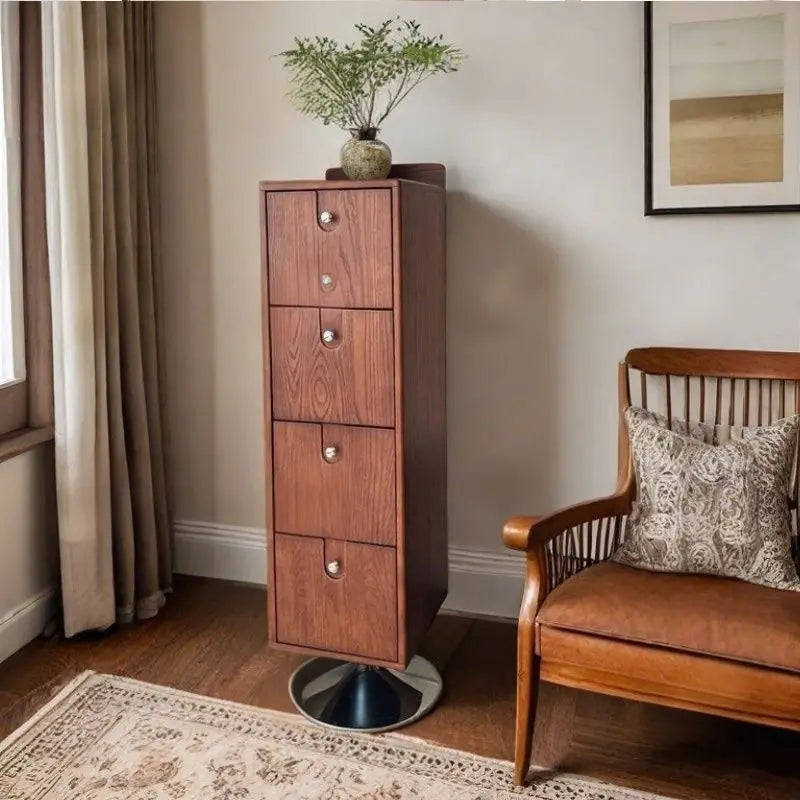 Simple storage chest of drawers, bedroom, living room, solid wood entrance, retro home locker