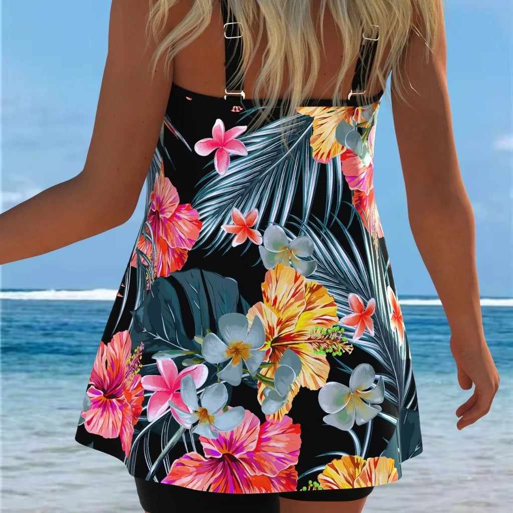 New Tankini Swimwears Tankini Set Sexy Swimsuit Women Summer Bathing Suit Bikini Set Sleeveless Beach Swimming Suit Female