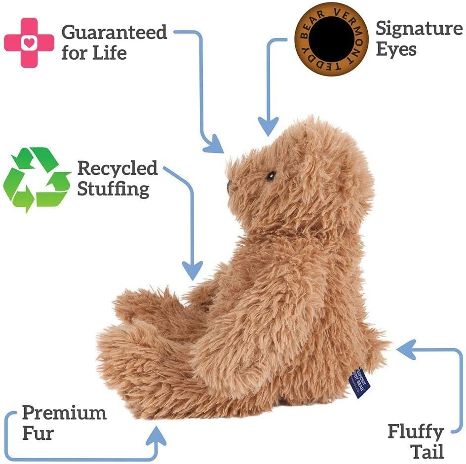 Premium 13"  - Hand-Stitched Plush, 45 Years of Trusted Quality, Eco-Friendly Stuffing, Support USA Bear Hospital