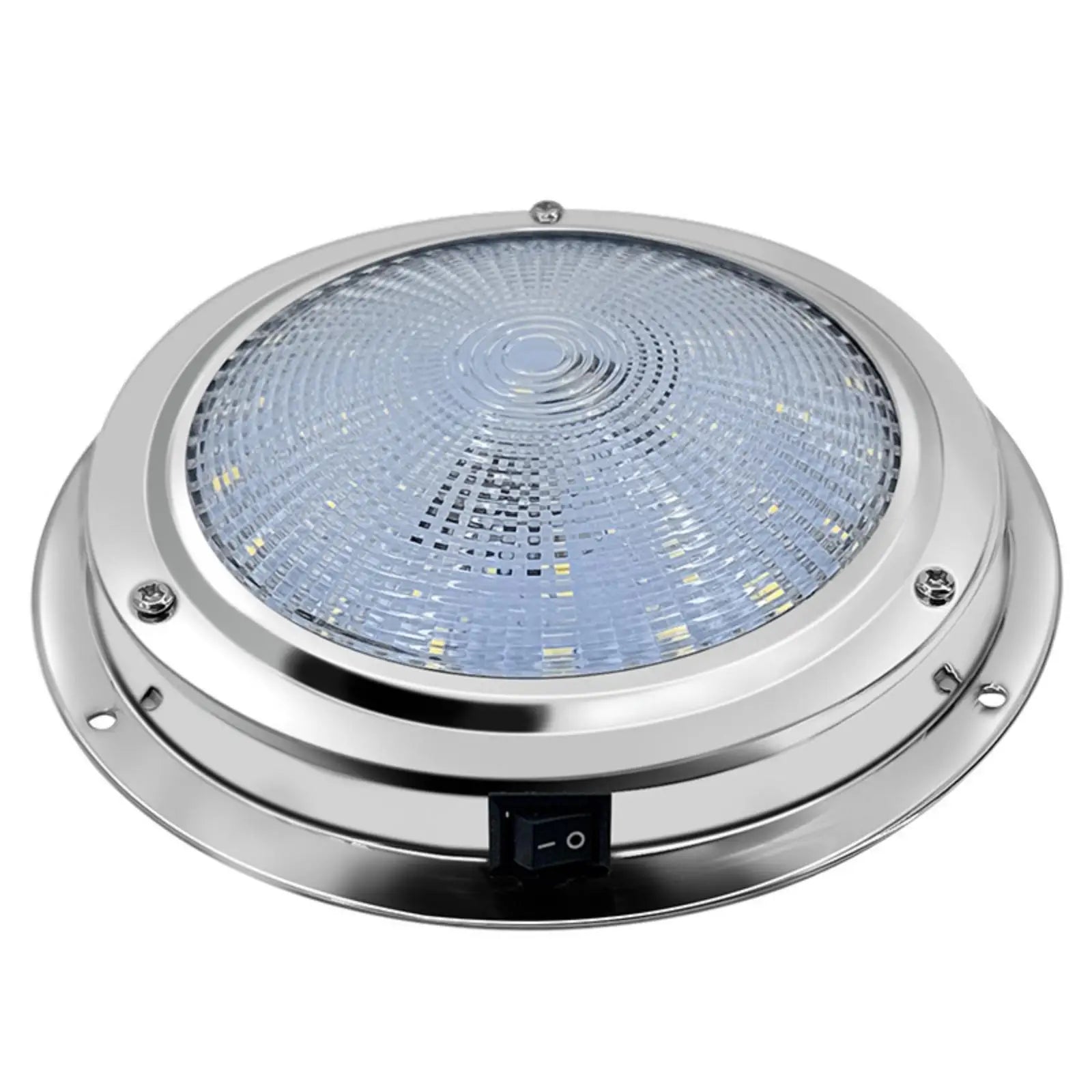 Round Flush Mount Overhead Light Textured Lens Indoor Lighting Cool White