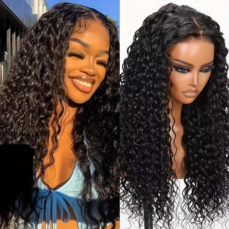 Glueless Burmese Curly Human Hair Wig Ready to Wear 13x4 Deep Wave Curly Lace Front Human Hair Wigs For Woman on Clearance Sale for Women Ready to Wear On Clearance Sale Pre Plucked Wig Party Work Daily Life