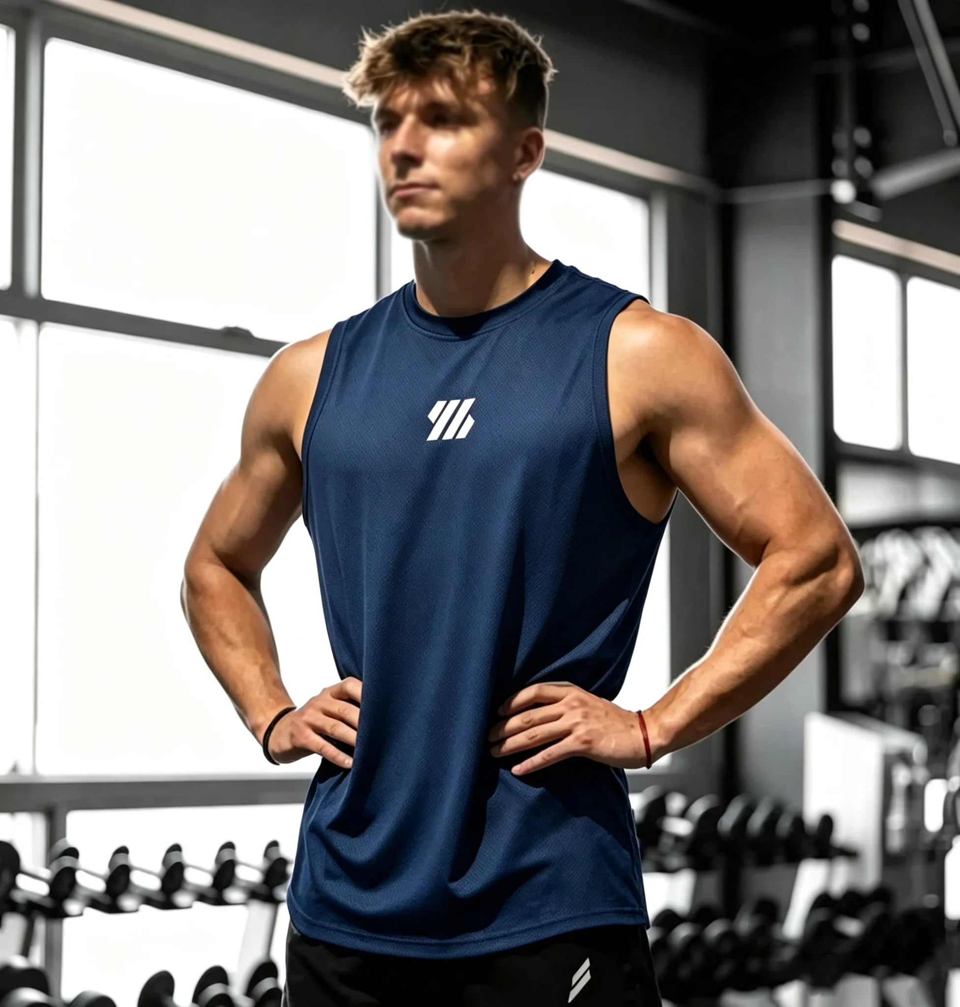 Sleeveless T-shirt Men Quick-drying Fitness Bodybuilding Shirt Male Fashion Basketball Vest Mesh Breathable Summer Gym Tank Men