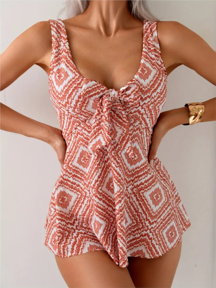 New Tankini Swimwears Tankini Set Sexy Swimsuit Women Summer Bathing Suit Bikini Set Sleeveless Beach Swimming Suit Female