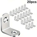 40/20pcs Stainless Steel L Brackets - Small Right Angle Corner Brace for Shelves, Wood Furniture, Chair，Furniture accessories