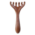 Lymphatic Contour Face Brush & Wooden Meridian Massage Comb Anti-static 6-Claw,Jawline Sculpting,Drainage Massager for Face&Head