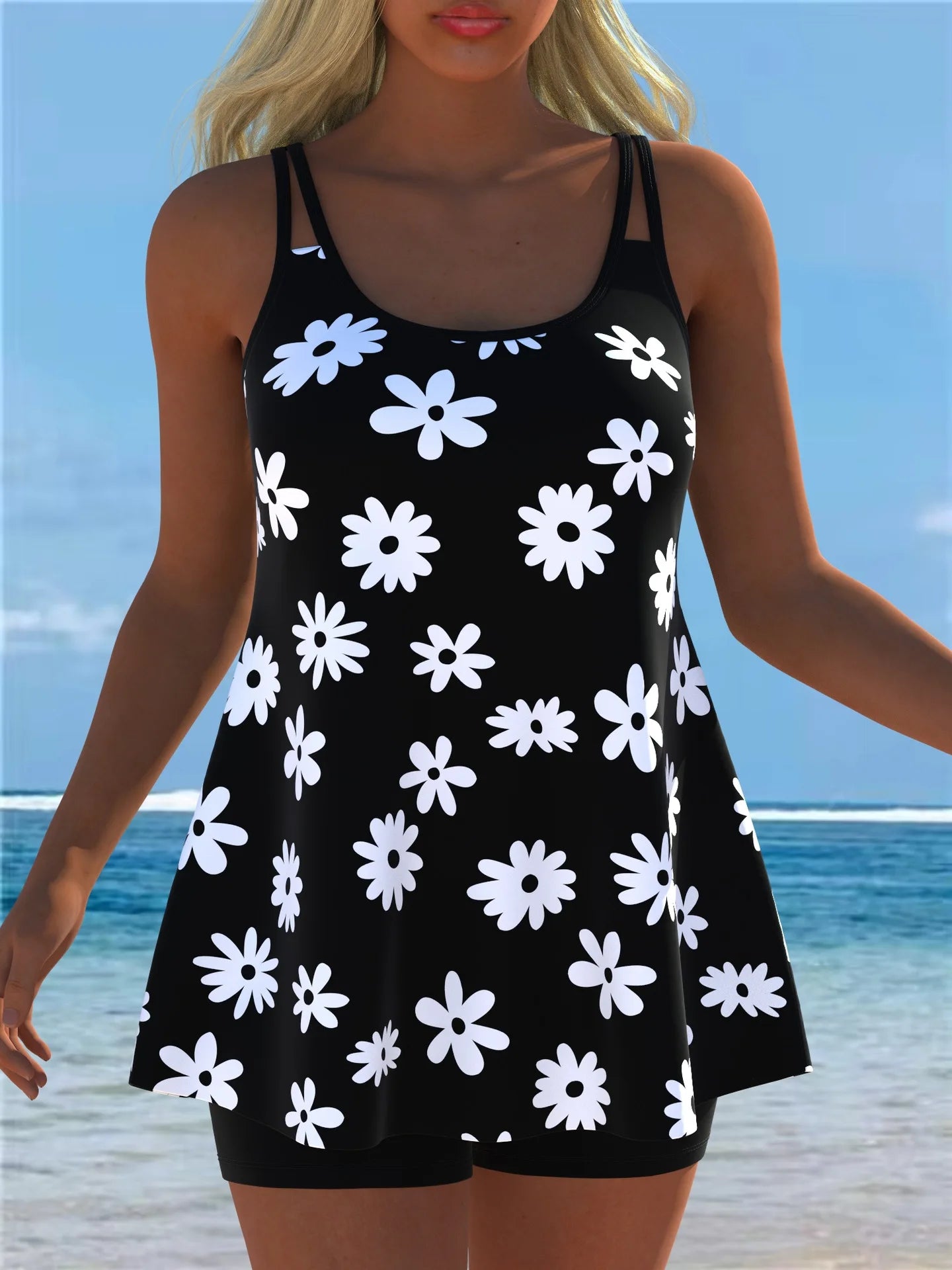 New Tankini Swimwears Tankini Set Sexy Swimsuit Women Summer Bathing Suit Bikini Set Sleeveless Beach Swimming Suit Female