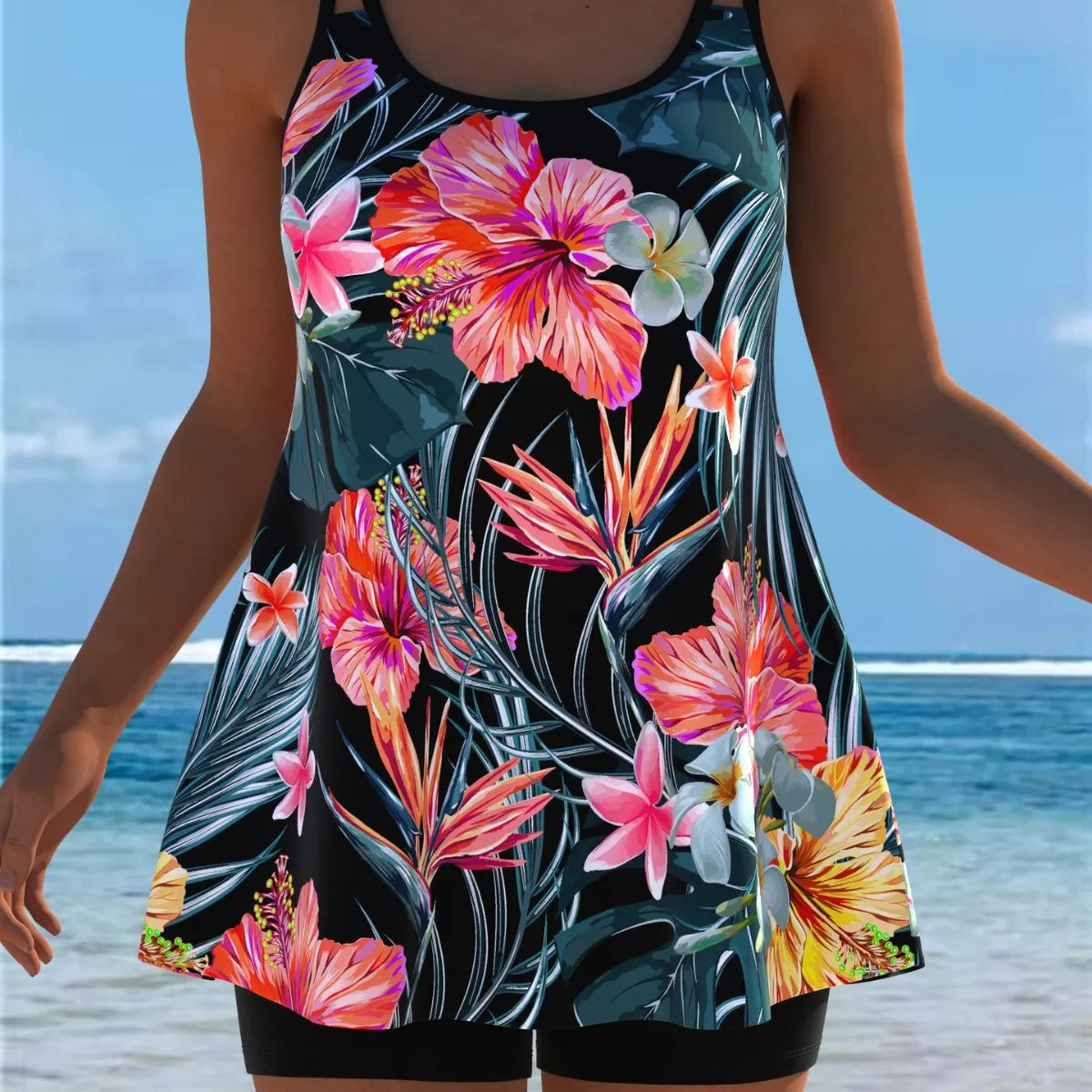 New Tankini Swimwears Tankini Set Sexy Swimsuit Women Summer Bathing Suit Bikini Set Sleeveless Beach Swimming Suit Female