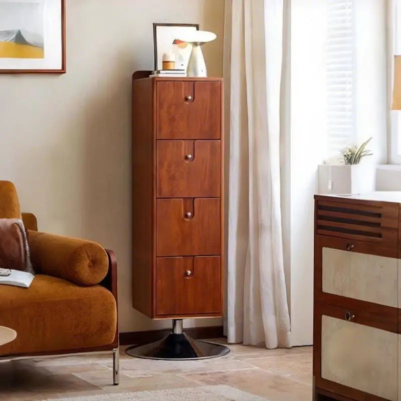 Simple storage chest of drawers, bedroom, living room, solid wood entrance, retro home locker