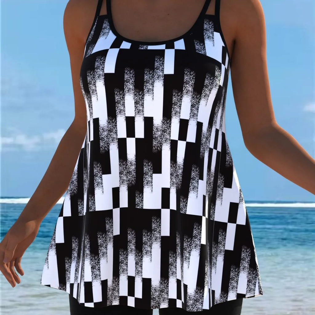 New Tankini Swimwears Tankini Set Sexy Swimsuit Women Summer Bathing Suit Bikini Set Sleeveless Beach Swimming Suit Female