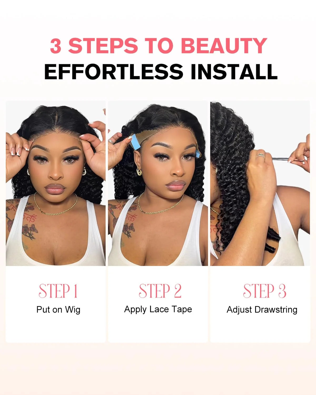 Glueless Burmese Curly Human Hair Wig Ready to Wear 13x4 Deep Wave Curly Lace Front Human Hair Wigs For Woman on Clearance Sale for Women Ready to Wear On Clearance Sale Pre Plucked Wig Party Work Daily Life