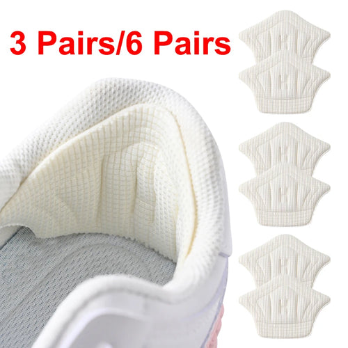 3/6 Pairs Insoles Patch Heel Pads for Sports Shoes Back Sticker Adjustable Size Anti-wear Foot Pad Cushion Insert Insole