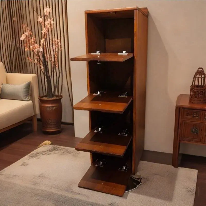 Simple storage chest of drawers, bedroom, living room, solid wood entrance, retro home locker