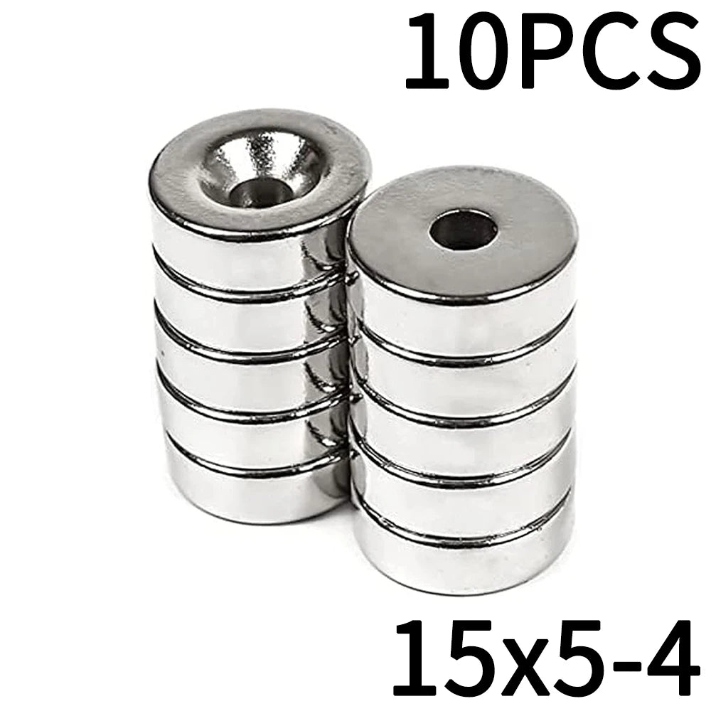 12x3 15x3 15x5 Hole 4mm Small Countersunk Round NdFeB Neodymium Magnet Powerful Rare Earth Permanent Fridge Magnet With M4 Screw