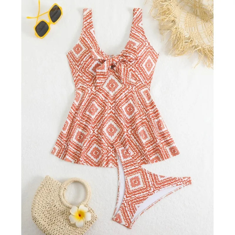 New Tankini Swimwears Tankini Set Sexy Swimsuit Women Summer Bathing Suit Bikini Set Sleeveless Beach Swimming Suit Female