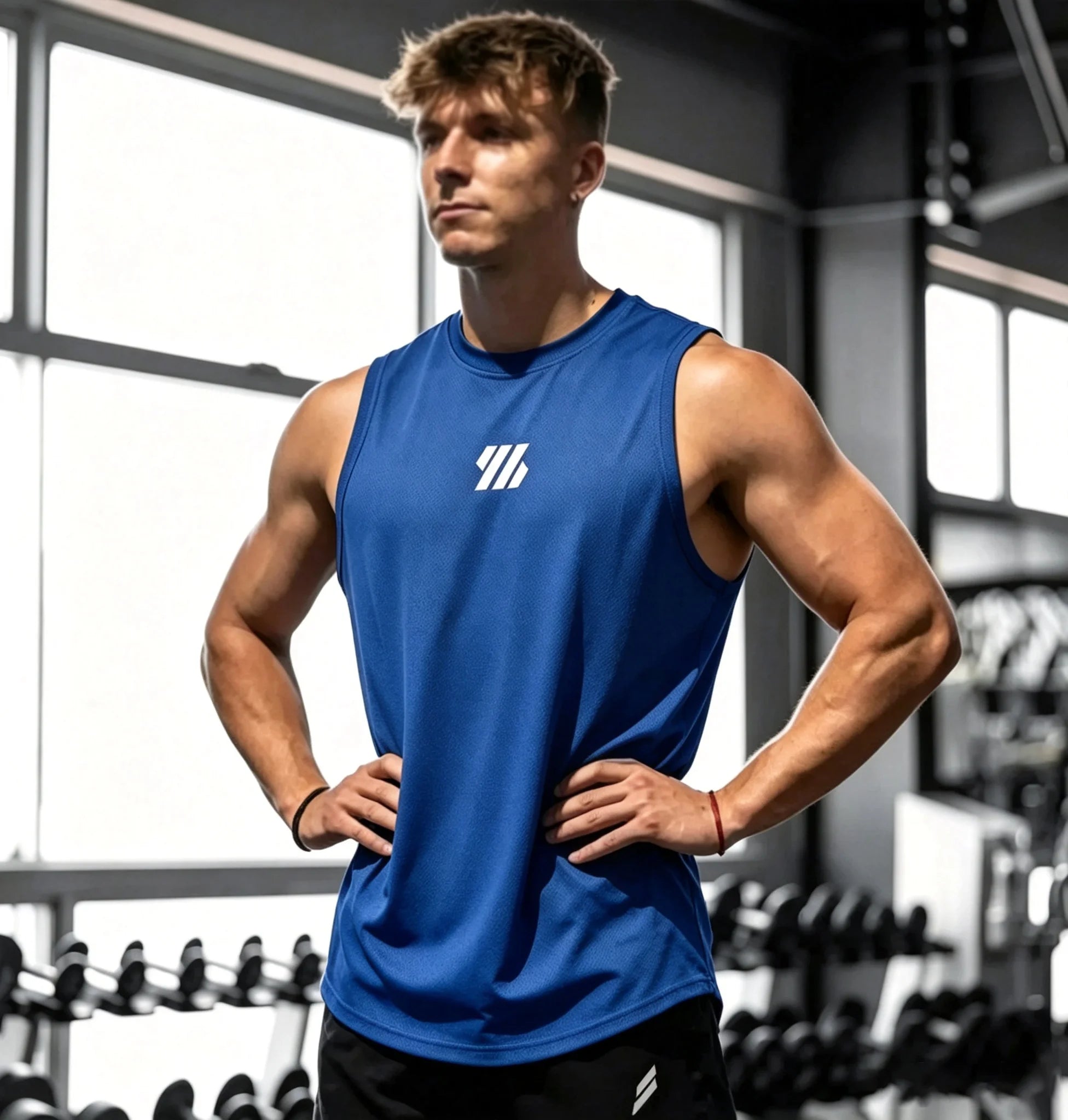 Sleeveless T-shirt Men Quick-drying Fitness Bodybuilding Shirt Male Fashion Basketball Vest Mesh Breathable Summer Gym Tank Men